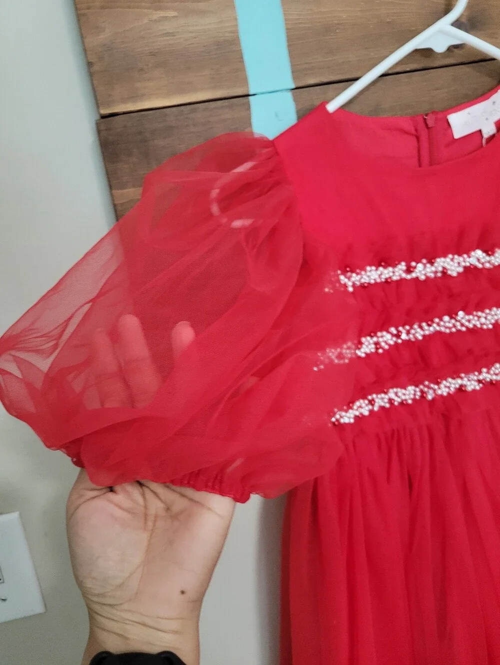 Tutu Du Monde Vibrant Red Whimsical Party Dress with Beaded Detail Size 10/11